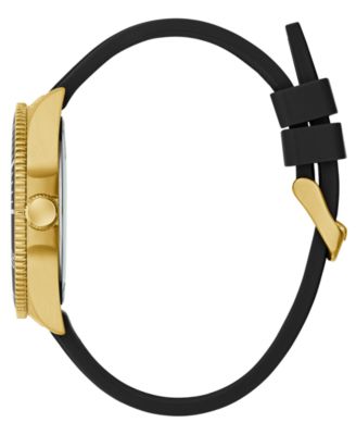 Men's Black Gold Tone Analog Watch, 41mm