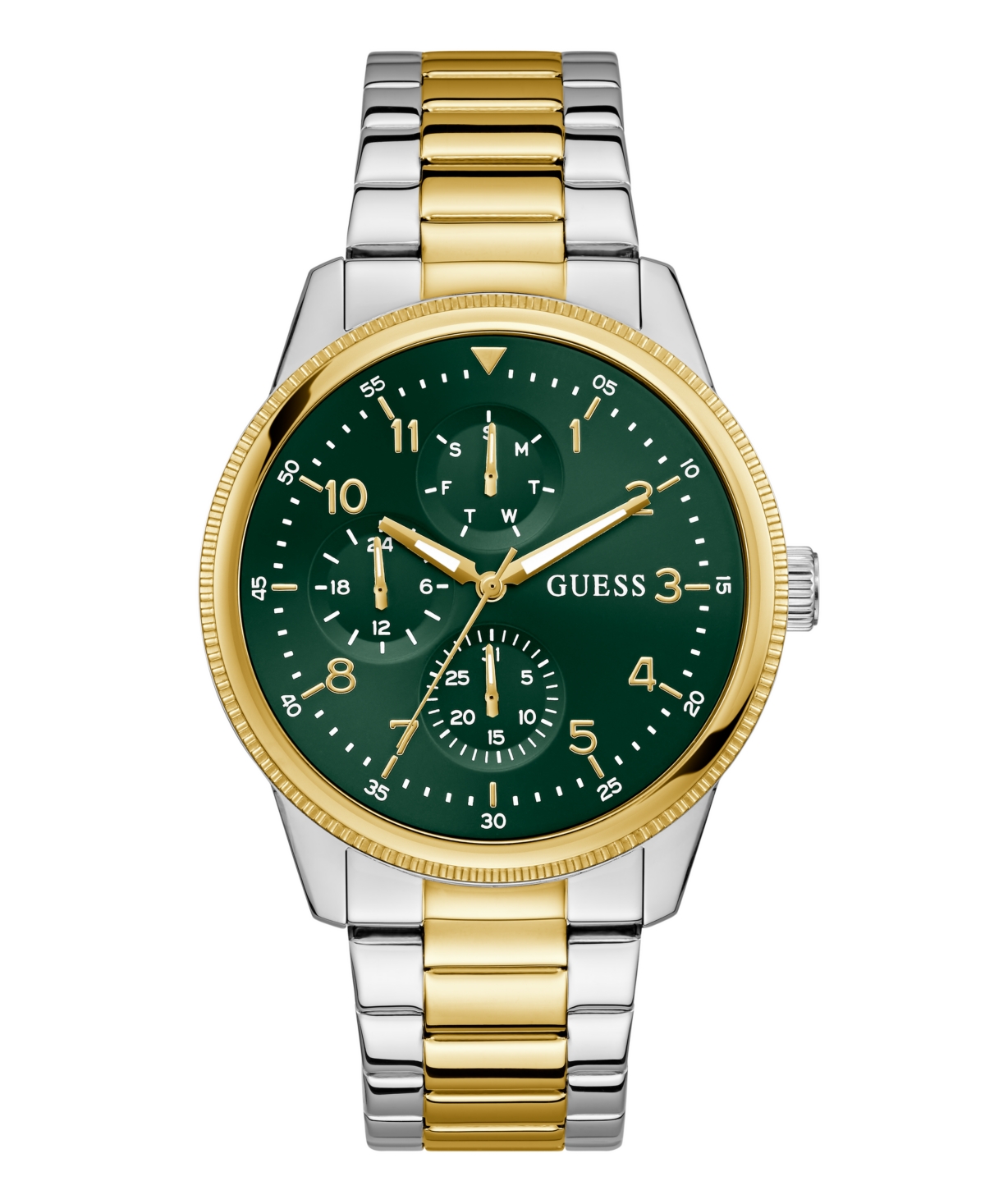 Guess Men's Two-tone Multi-function Watch, 44mm In Multi