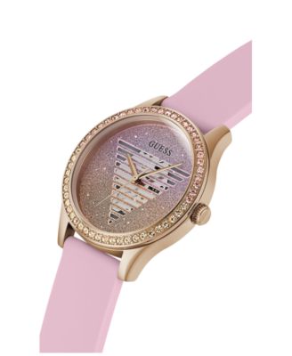 Women's Analog Pink Silicone Watch 38mm