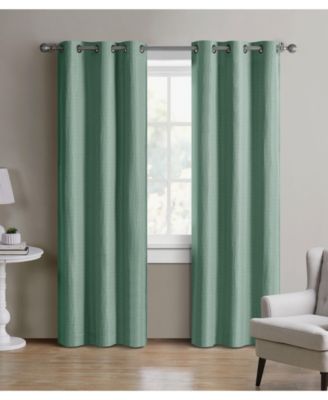 Modern Living 2 Pack Textured Woven Light Filtering Grommet Top Window Curtain Panels - in. Long