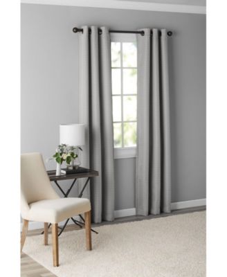 Modern Living 2 Pack Textured Woven Light Filtering Grommet Top Window Curtain Panels - in. Long