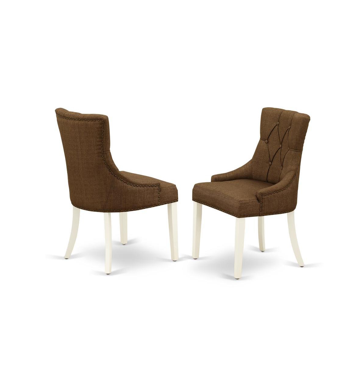 East West Furniture Dining Room Set Linen White