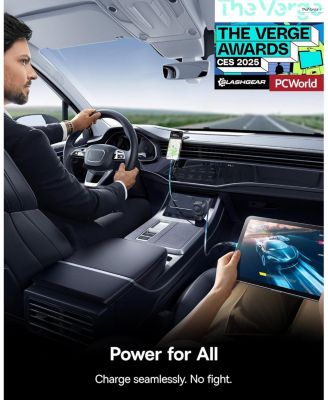 163W Retractable Car Charger USB C Fast Charging, PrimeTrip VR2 Max 4 in 1 Car Charger with Dual USB C Cable