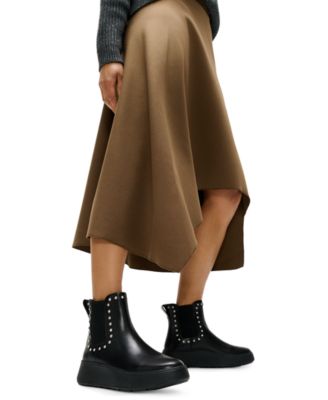 Women's F-Mode Gem-Trim Leather Chelsea Booties