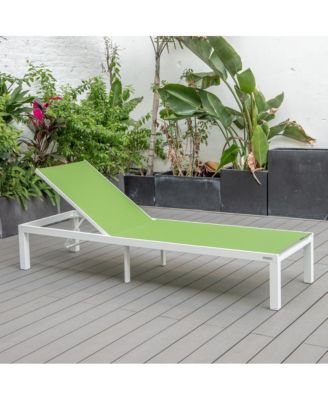 Marlin Patio Chaise Lounge Chair With White Aluminum Frame