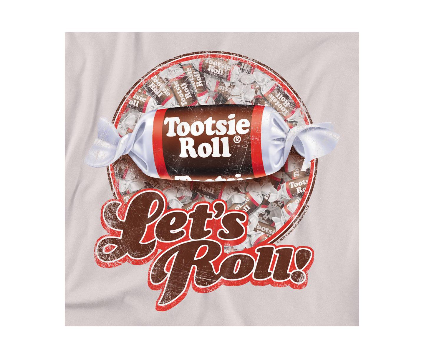 Мужская футболка Tootsie Roll Lets Roll!, цвет: Серебряный — фото 2