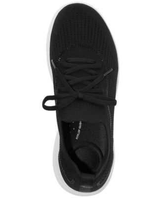 Women's Super-Q Crystal-Trim Knit Laced Up Sneakers