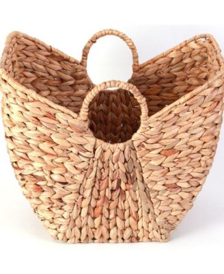 Vintiquewise Large Wicker Laundry Basket with Round Handles