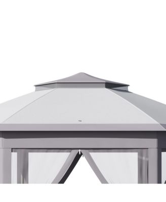 13' x 11' Pop Up Gazebo with Double Roof & Mesh Sidewalls,