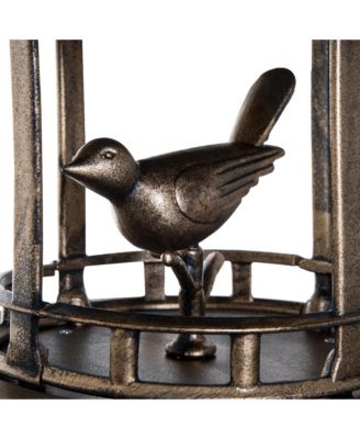 3-in-1 Outdoor Pedestal Bird Bath Feeder Planter Decor -