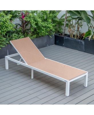 Marlin Patio Chaise Lounge Chair With White Aluminum Frame