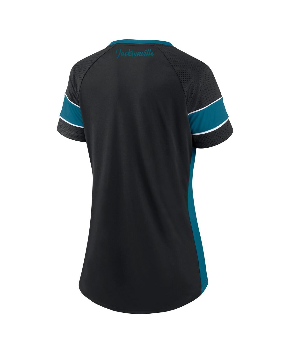 Fanatics Women's Black Jacksonville Jaguars Athena Lace-up Top In Black