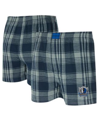 Concepts Sport - Men's Navy Dallas Mavericks Region Flannel Boxer Short