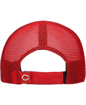 Toddler White/Red Cincinnati Reds Painted A-Frame 9FORTY Trucker Adjustable Hat