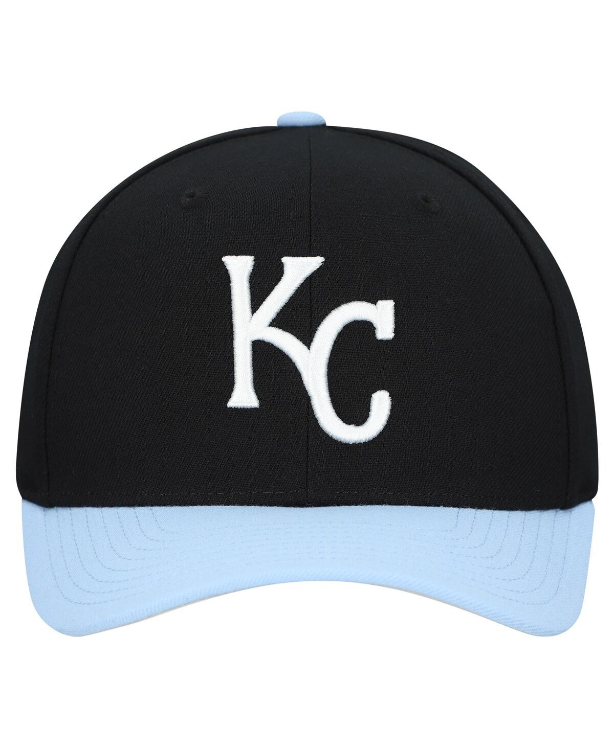 Mitchell & Ness Men's And Women's Black Kansas City Royals Basic Coop Pro Adjustable Hat In Black