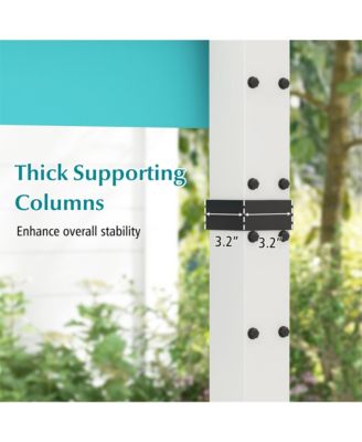 12' x 10' Outdoor Pergola w/ Retractable Canopy Aluminum Frame Anchors Patio