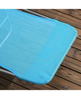 2-Piece Folding Chaise Lounge, Reclining Pool Chairs,