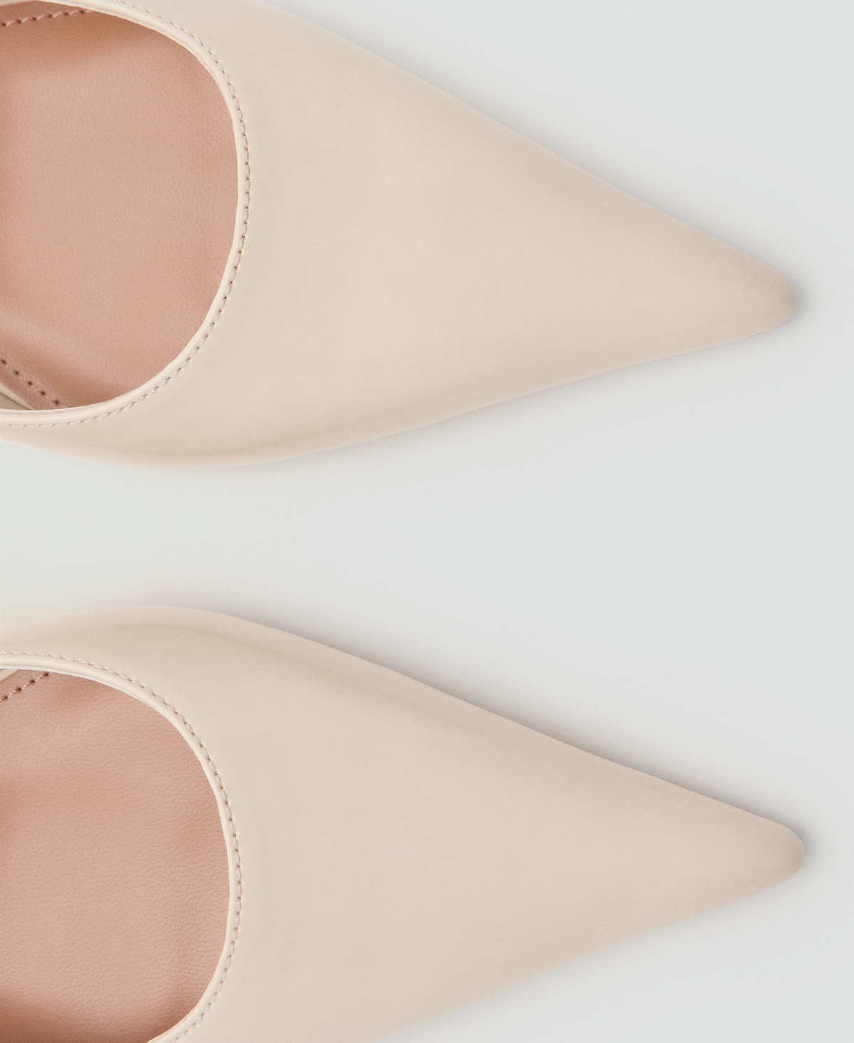 Mango Women's Kitten-heel Pointed Shoes In Sand