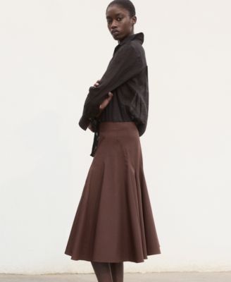 Women's Pleated Midi Skirt