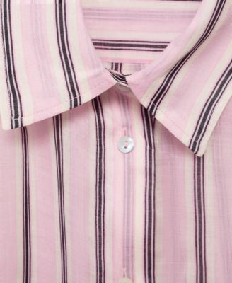 Women's Striped Ramie Shirt
