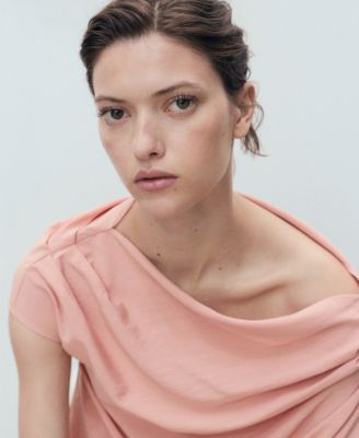 Women's Draped Asymmetrical Blouse