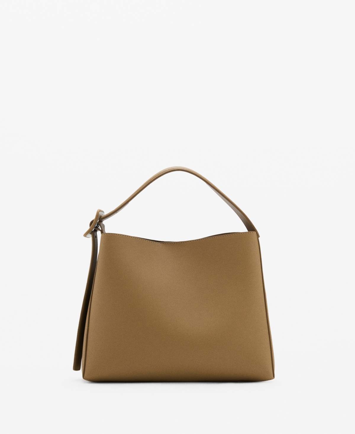 Mango Women's Buckle Mini Shopper Bag In Brown