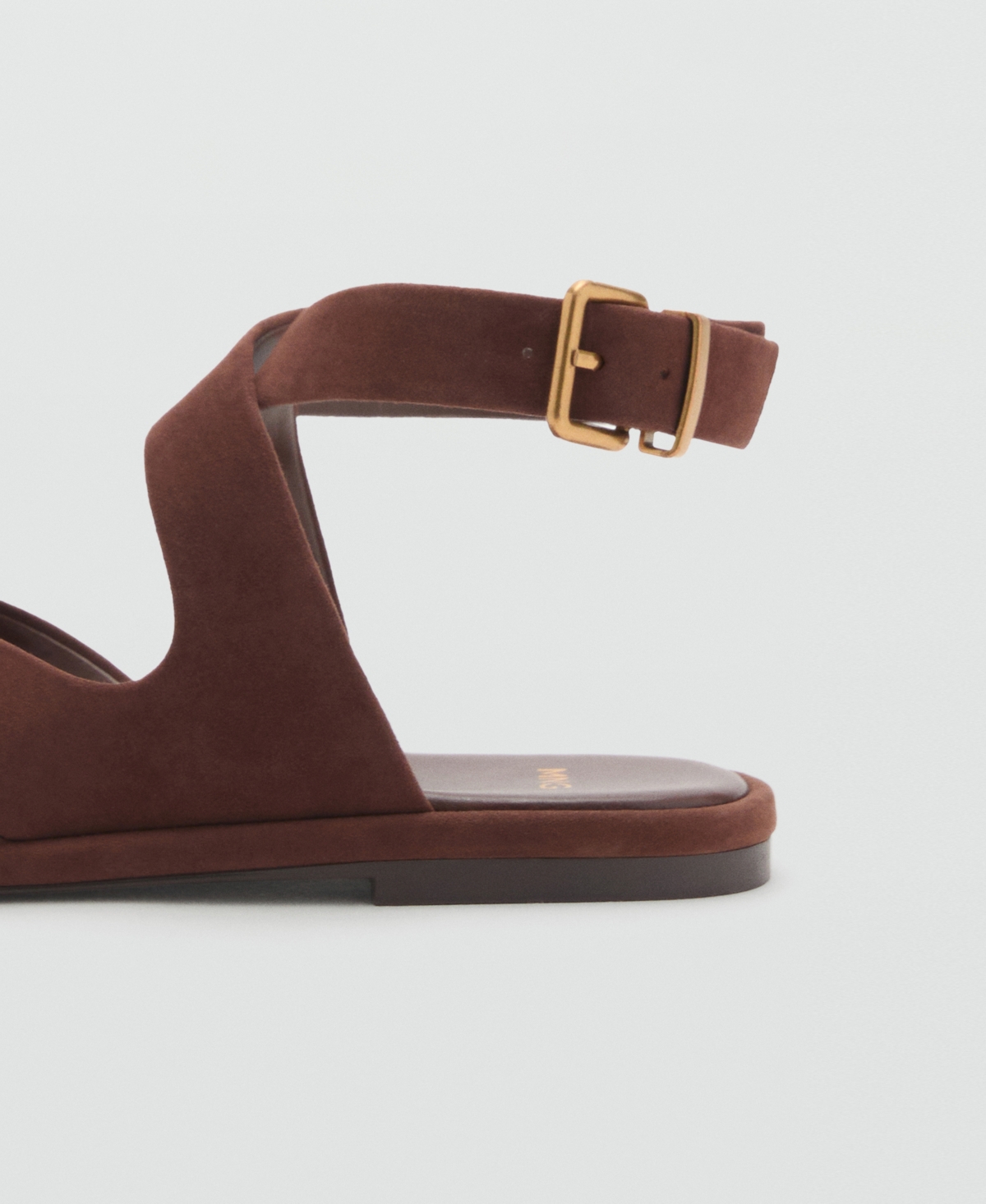 Mango Women's Suede Straps Sandals In Brown