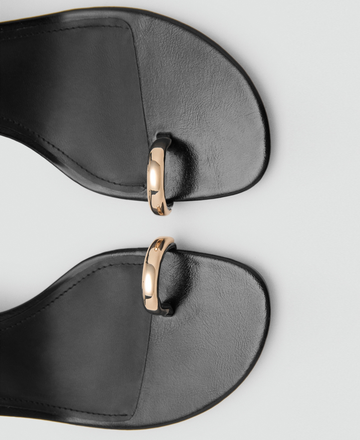 Mango Women's Metallic Detail Heeled Sandals In Black
