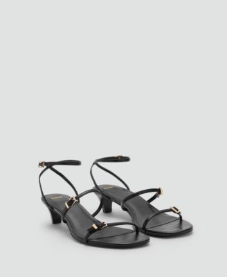 Women's Kitten-Heel Buckle Sandals
