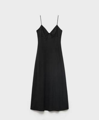 Women's Bow Neckline Long Dress