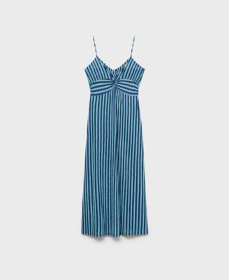 Women's Striped Gathered Dress