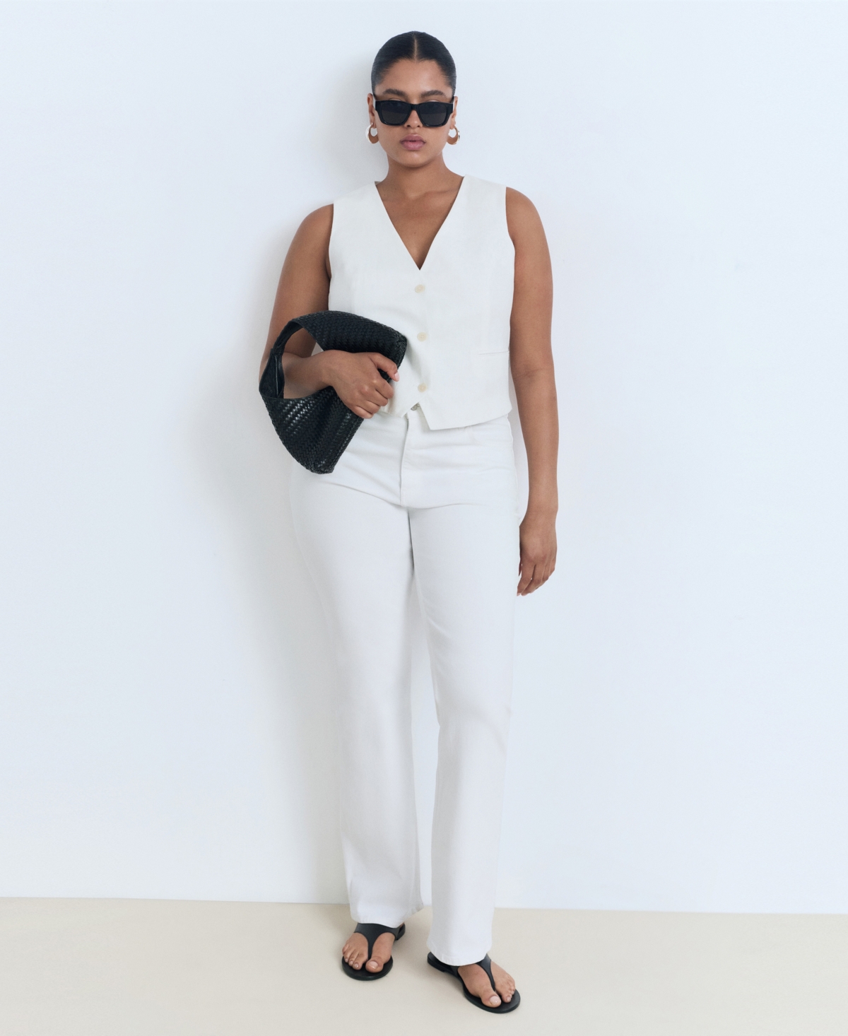 Women's Fiona Flared Mid-Rise Jeans - White