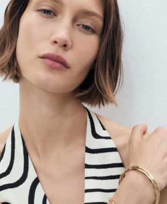 Women's Geometric-Print Linen Vest