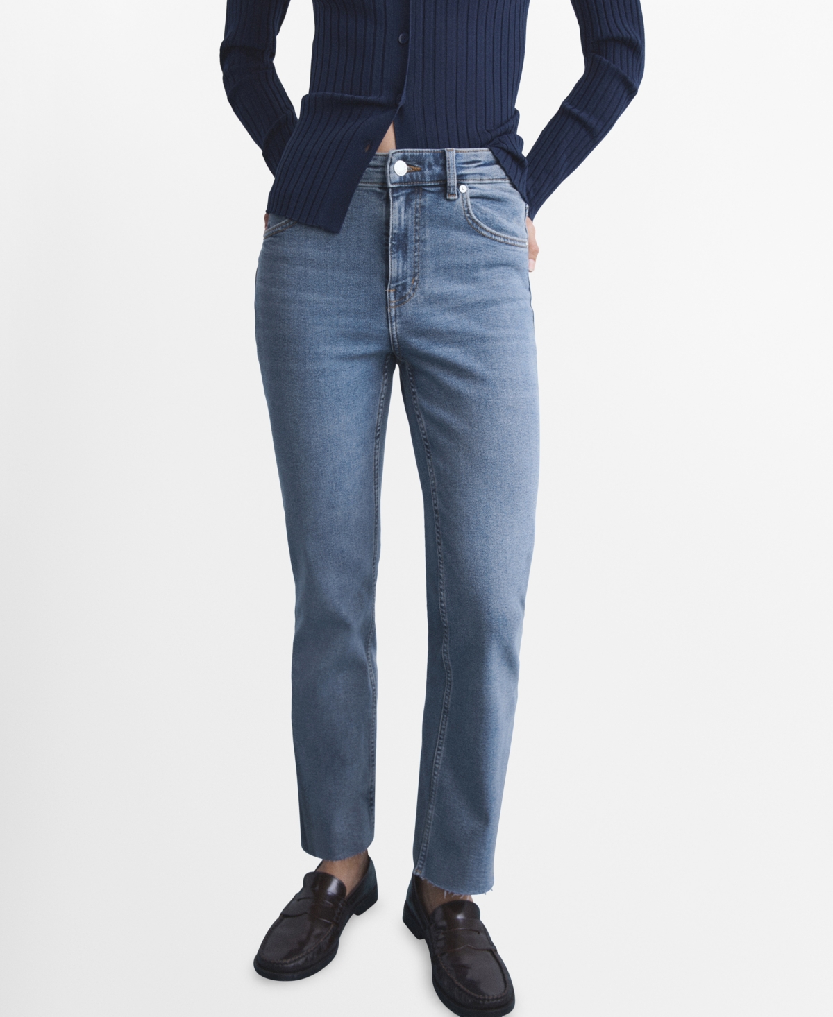 Women's Sienna Flared Cropped Jeans - Medium Blue