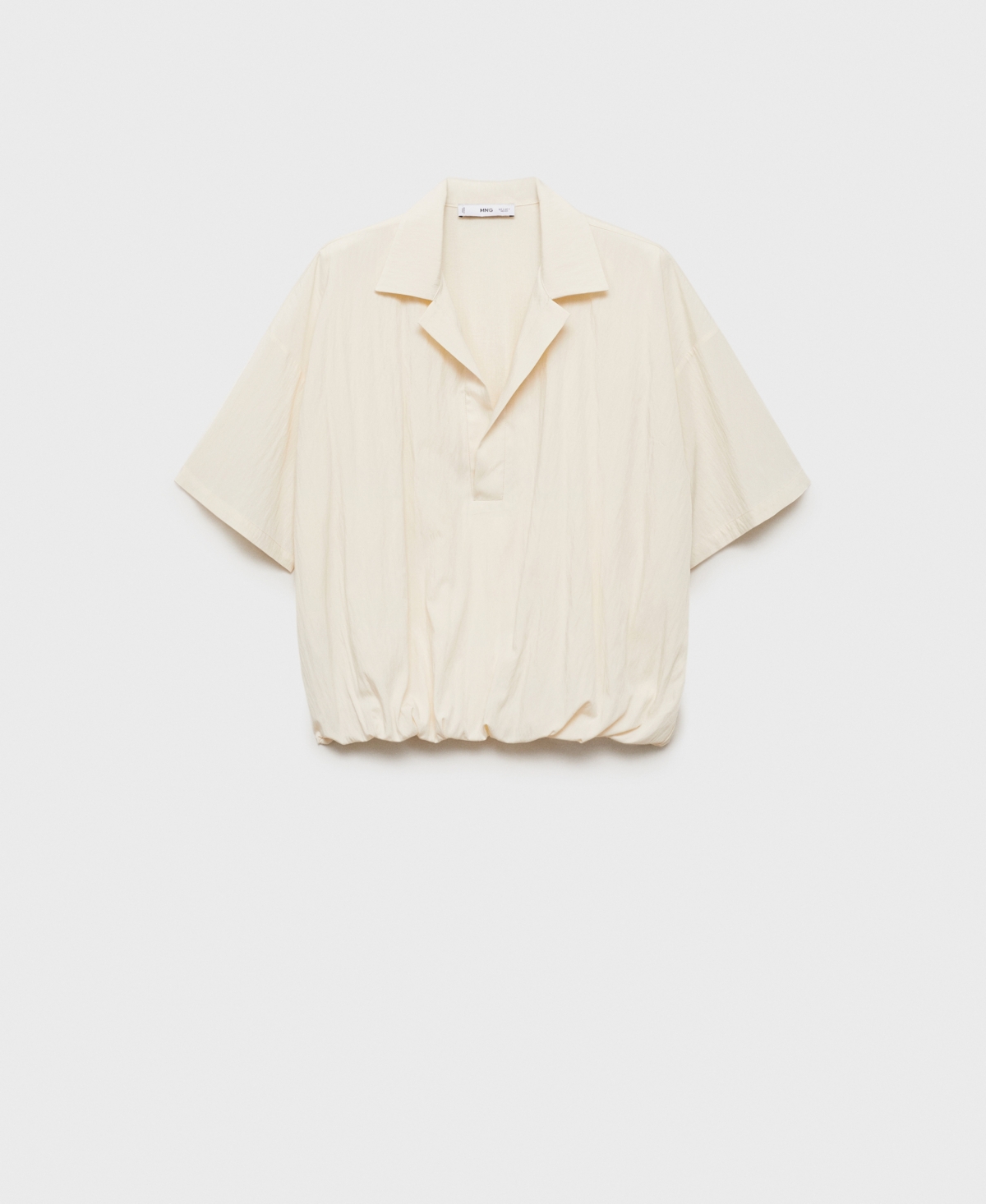 Women's Crop Puffed Shirt - Vanilla