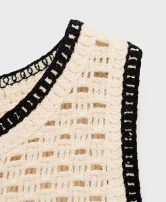 Women's Floral Finishes Crochet Top