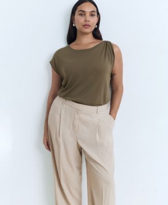Women's Wide Leg Pleated Pants