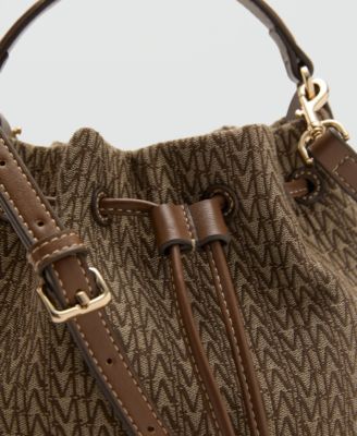 Women's Printed Logo Bucket Bag