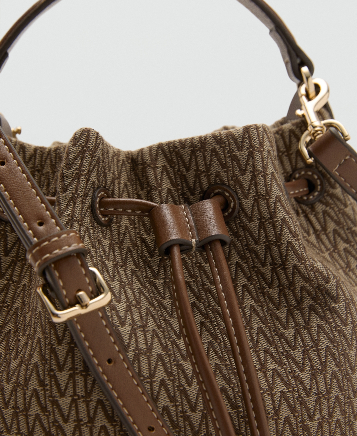 Mango Women's Printed Logo Bucket Bag