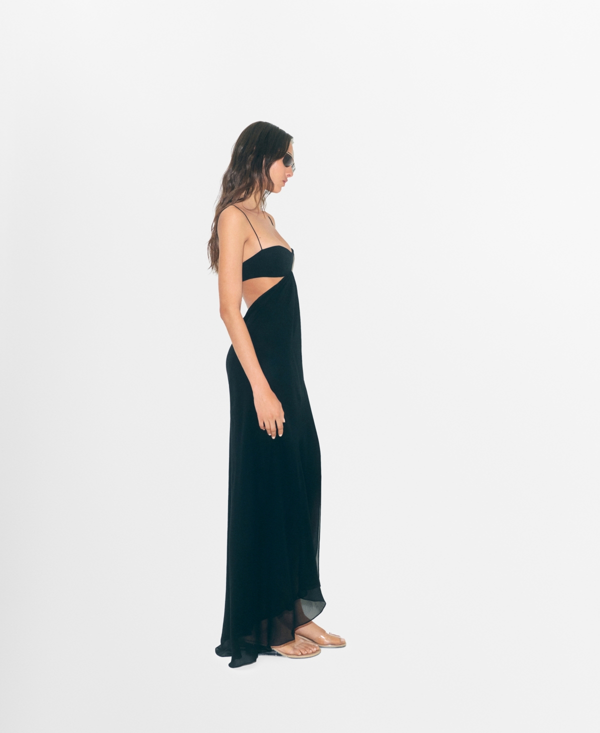 Mango Robe À Découpes Bas Asymétrique Noir - Femme - L -  In Black