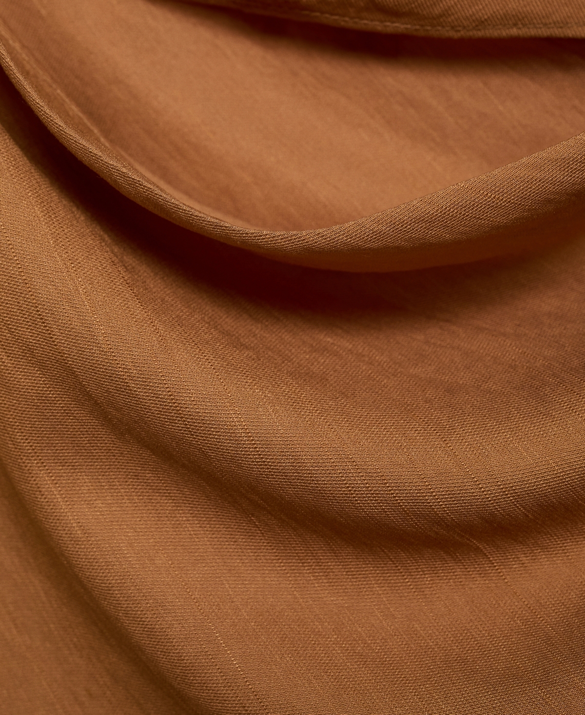 Mango Asymmetric Drape Dress In Orange