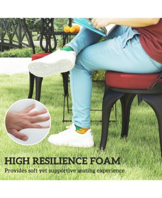 Round Indoor/Outdoor Chair Cushion Pads Set of 4