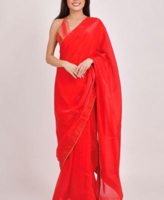 Women's Jacquard Pre-Stitched Saree