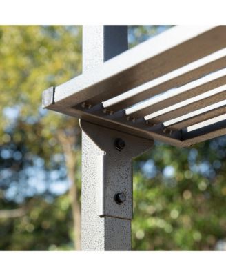 8' x 5' Barbecue Grill Gazebo Tent w/ Side Shelves PC Roof,