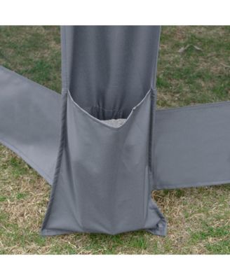 13' x 13' Pop Up Hexagonal Canopy Tent w/ Mesh Sidewalls,