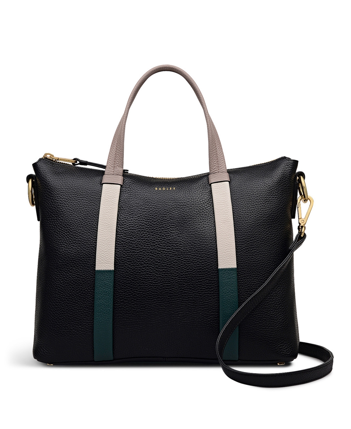 Radley London Waterloo Way Medium Zip Top Satchel Bag In Black