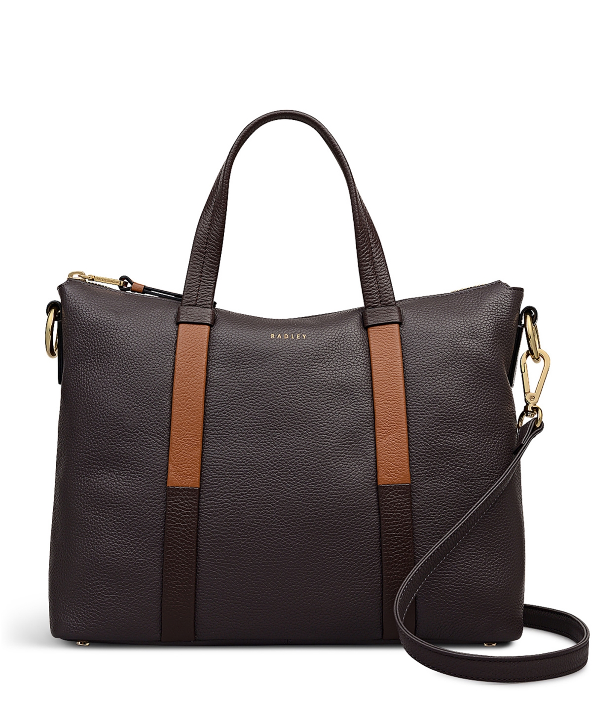 Radley London Waterloo Way Medium Zip Top Satchel Bag In Gray