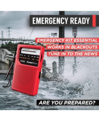 Portable Radio: AM/FM, Long Range, Battery Operated