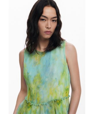 Women's Ruffled pleated blouse