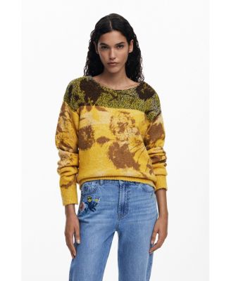 Women's Embroidered flower jeans